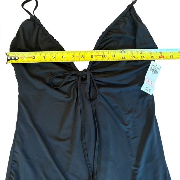 Abercrombie & Fitch Convertible Strappy Cutout Mini Dress Womens Large Black NEW - Picture 13 of 14